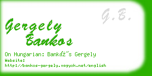 gergely bankos business card